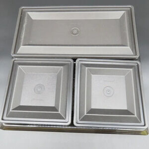 Tupperware Get Together Buffet Complete 7 Piece Set Black Tray Containers